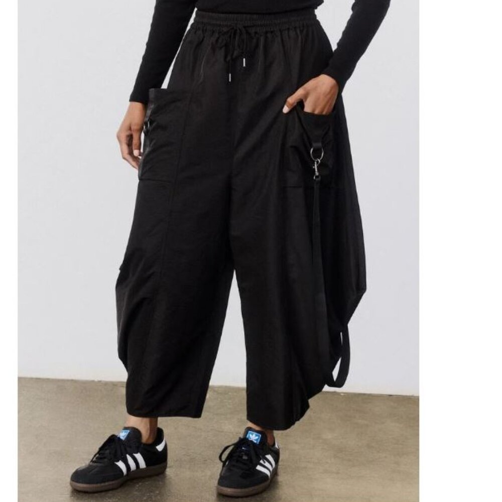 New Ruti The Parachute Wide Leg Pants Olive Green Sz XS - Picture 9 of 9